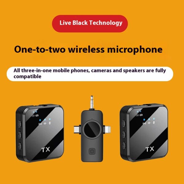 New 3-in-1 Special Wireless Collar Microphone Radio Intelligent Noise Reduction Reverb - Image 7